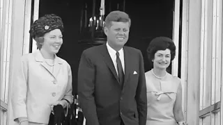 April 18, 1963 - President John F. Kennedy meets Princess Beatrix of the Netherlands