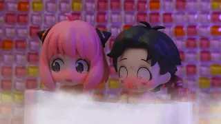 Damien taking a bath with Anya【SPY×FAMILY】【Stop motion】【Nendoloid】