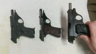 range results from Bersa 84 vs. Beretta 70 Puma vs. Zastava m70 32 acp.