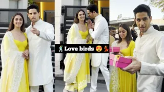 sidharth malhotra and kiara advani  शादी के बाद पेहेली बार आए मुंबई मे 💃😍🕺