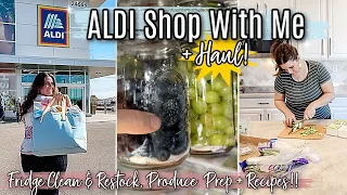 2024 ALDI SHOP WITH ME :: FRIDGE CLEAN WITH ME & RESTOCK | ALDI HAUL, FOOD PREP + KETO RECIPES