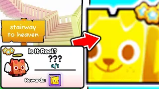 Complete STAIRWAY TO HEAVEN To Get HUGE ANGEL DOG Roblox Pet Simulator 99 Myths..