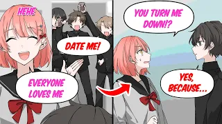 【Manga dub】A Beautiful girl who makes boys fall in love confessed to me but I turned her down...