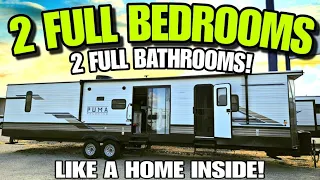 Crazy Long 43ft Travel Trailer RV!  Palomino Puma Destination 39DBT