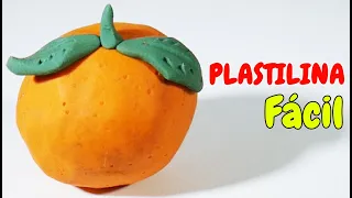 Cómo hacer una naranja de plastilina fácil paso a paso playdoh