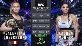 VALENTINA SHEVCHENKO VS LAUREN MURPHY FULL FIGHT UFC 266