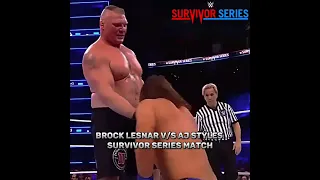 Brock Lesnar V/S AJ Styles A One Time Match at Survivor Series 2017!💯🤩 #fullmatch #wwe #shorts