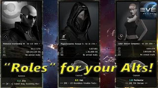 Eve Online - What Roles or Specializations can you do with your Alts?
