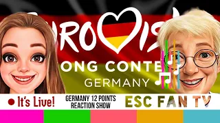 GERMANY 12 POINTS REACTION SHOW | LIVE EUROVISION FAN PANEL SHOW