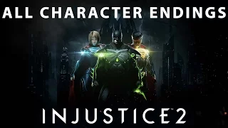 Injustice 2 - All Character Endings (Multiverse Arcade Ending Scenes)