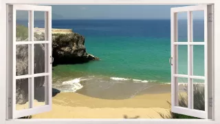 Window Views with relaxing sounds of waves - HD nature Film trailer 1080p