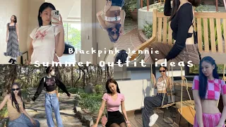 🎀 : Blackpink " Jennie " Summer outfit ideas : for girls : summer outfits : summer comfy outfits