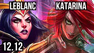 LEBLANC vs KATARINA (MID) | Legendary, 300+ games, 10/3/6 | NA Master | 12.12