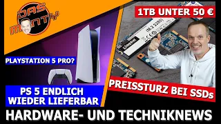 PREISSTURZ bei SSDs - 1TB unter 50€ | PS5 endlich wieder lieferbar | Forspoken ein Flop? | News