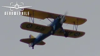 CAF PT-13 Stearman Biplane Ride Flight Experience on AirPower History Tour at TRI