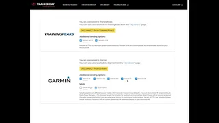 TrainerDay - More options for sending workouts to Garmin and TrainingPeaks