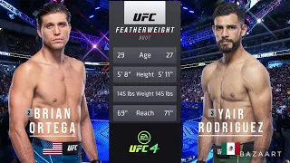 UFC Fight Night: Ortega vs. Rodriguez Tale of the Tape