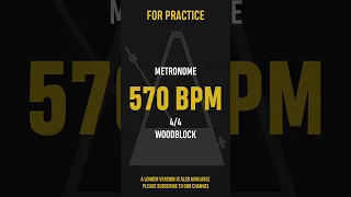 570 BPM 4/4 - Best Metronome (Sound : Wood block) #shorts