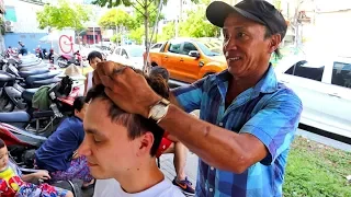 2$ Weird Street Barber Massage in Vietnam, Ho Chi Minh | ASMR