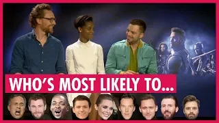 Tom Hiddleston Leads Avengers Playing "Who's Most Likely"