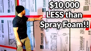 How we Insulated our Steel Building/Garage… We used Foam Board vs Spray Foam Insulation.