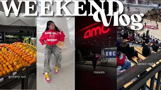 unfiltered weekend vlog 03 : senior night game, pics in the city, movies, grocery run, super bowl