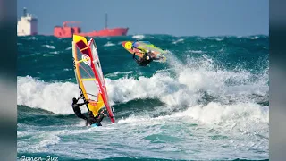 End of January Storm in Bat Galim - waveriding & windsurfing