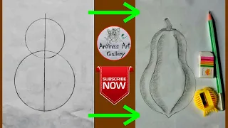 How to draw a papaya step by step (very easy) by pencil || art video || Arjina's Art Gallery