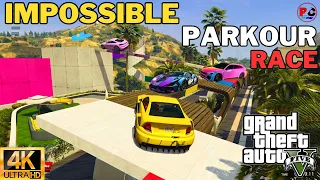 95.554% People Cannot Complete This IMPOSSIBLE Parkour Race in GTA 5! 4K 60FPS Gameplay