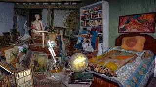 VERY STRANGE Abandoned House Of A French Artist Full Of Stuff And Thousands Of Paintings Left To Rot