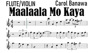 Maalaala Mo Kaya Flute Violin Carol Banawa Sheet Music Backing Track Play Along Partitura