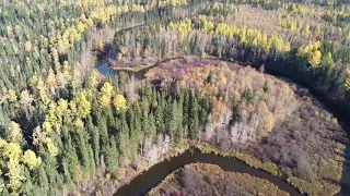 Озеро Дешембинское. Вид на озеро и вокруг с птичьего полёта. 26.09.2021