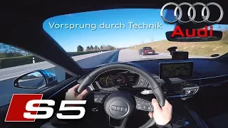 270km/h! in new Audi S5 (354Hp) TOP SPEED on German Autobahn✔