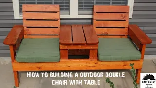 How to building a outdoor double chair with table