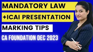 How To Write Law Answers? |  Dec 23 Exams | CA Foundation Classes | ICAI | Agrika Khatri