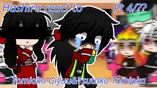 Hashira react to Tomioka Giyuu pt 4/??//demon slayer//gacha club//reaction video//short