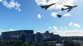 Super Bowl LV Flyover - B-52/B-2/B-1 Bomber Formation - MSFS Multiplayer