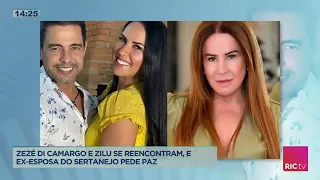 Zezé Di Camargo e Zilu se reencontram, e ex-esposa do sertanejo pede paz