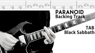 【TAB】Paranoid  Backing Track Lyrics Black Sabbath
