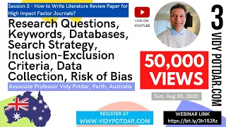 How to Write Literature Review Paper for High Impact Factor Journals - Part 3 |Professor Vidy Potdar