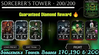 Sorcerer's Tower Bosses 170,190 & Final Match 200 Fight + Talents Tree Set-ups