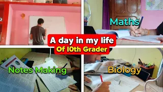 A day in my life of *10th Grader* | Making study notes | Study vlog |