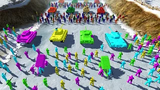 Neon ARMY MEN Invade PLASTIC KINGDOM! - Men of War: Army Men Mod Battle Simulator