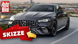 Mercedes-AMG CLE 63 Coupé (2024) | Kommt der V8 ins CLE 63 Coupé? | Skizze