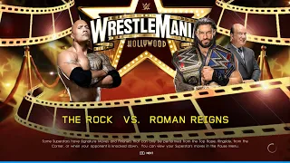 WWE 2K22 WrestleMania 39 Undisputed WWE Universal Champion Match The Rock VS Roman Reigns