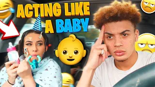 Acting Like A "BABY" To See How My BOYFRIEND Reacts!!