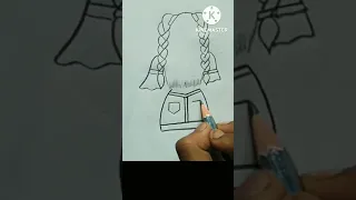 Girl drawing with beautiful hairstyle| tanishka designs #short