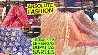 Banarasi Suit, Kora Organza Lehenga, Dupatta, Sarees Khaddi Georgette, Absolute Fashion. Free Ship