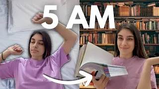 How to wake up at 5 AM? tips, as a medical student. study vlog.