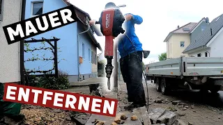 Mauer selber ABREISSEN | Gartenmauer entfernen